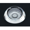 Domed Paperweight w/ Slant Top - Optic Crystal